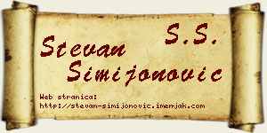 Stevan Simijonović vizit kartica